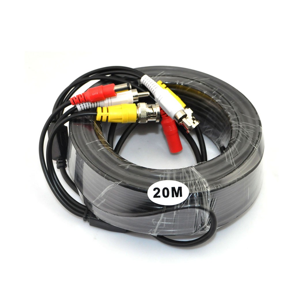 iKGOL 66ft 20M Video Audio 12V Power DVR Security CCTV Camera RCA BNC Cable Cord Lead