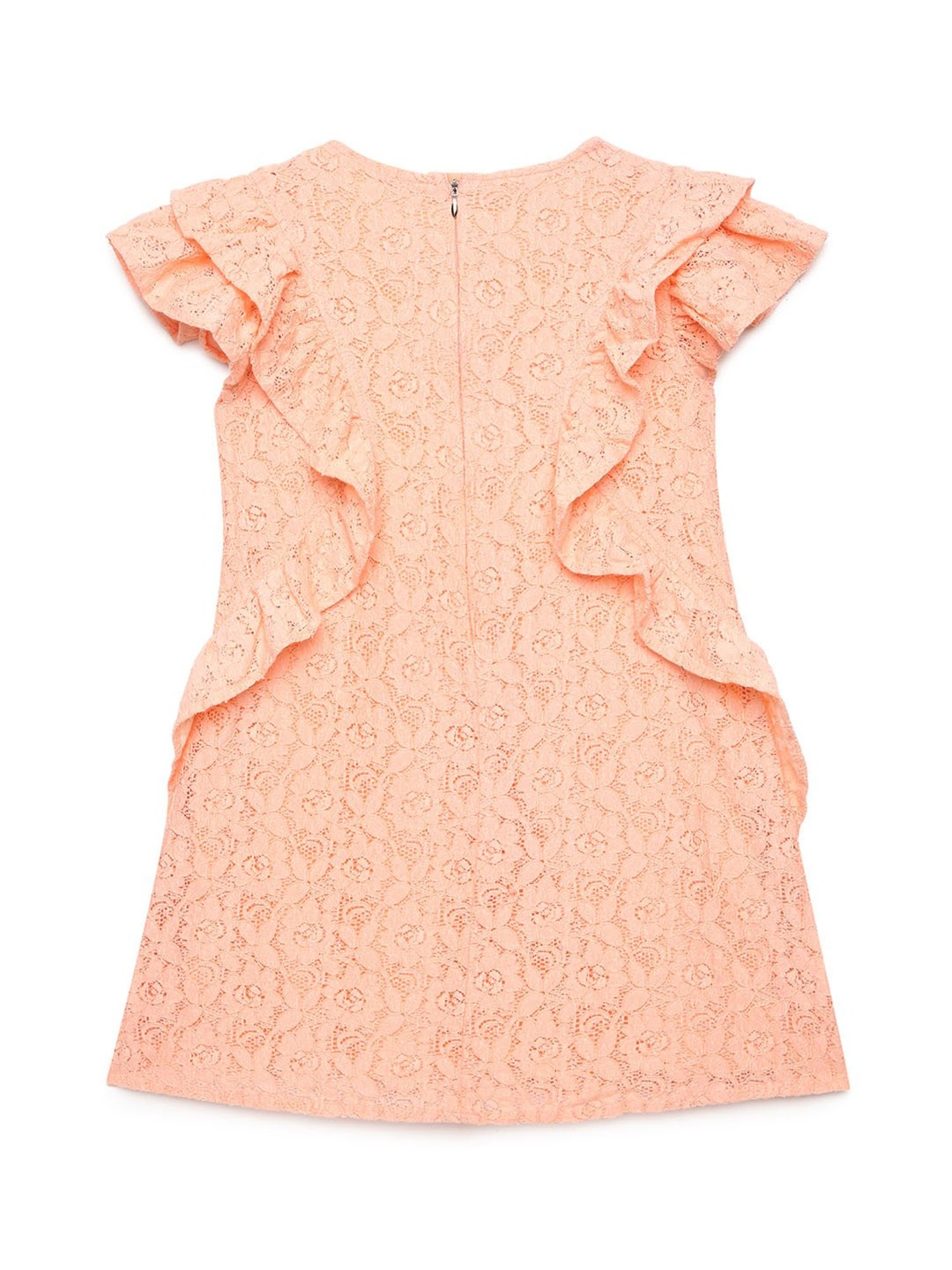 Under Fourteen Only Kids Peach Lace Dress