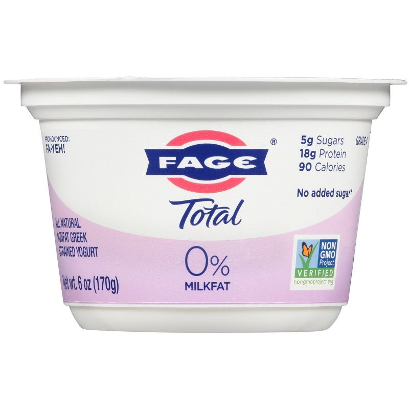 FAGE Total 0% Milkfat Plain Greek Yogurt - 6oz