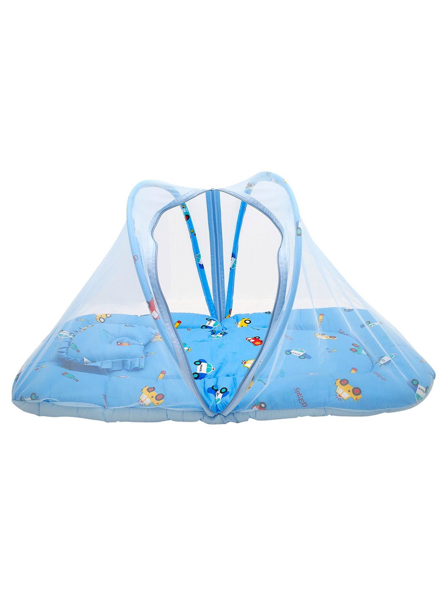Baby Moo Tent Mattress Set with Neck Pillow Catch Me If You Can Blue