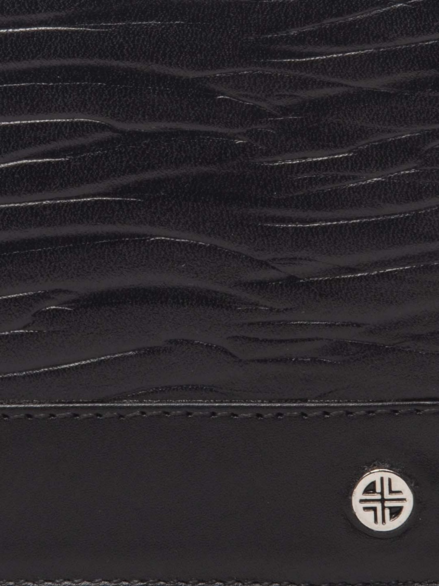 Carlton London Black Formal Leather Bi-Fold Wallet For Men