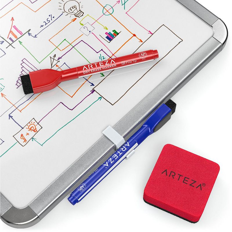 U Brands 3pc Cork Board Organization Center Abstract Terracotta/Black Frame