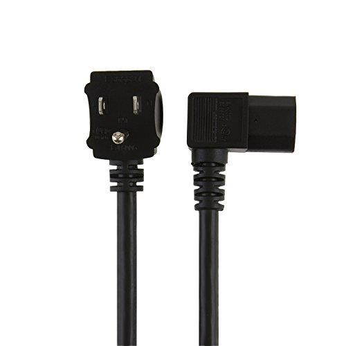 CableCreation 6 Feet 18 AWG Universal Power Cord for NEMA 5-15P Angle Type to IE