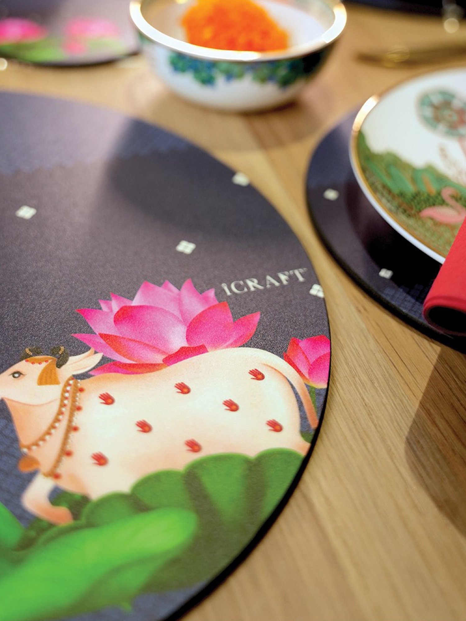 ICraft Multicolour MDF Board Neel Tablemats - Set Of 6