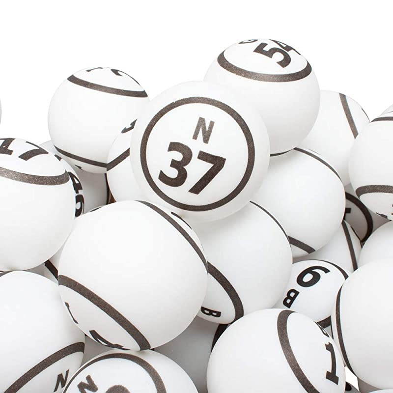 Bingo Game Set Including Extra Large Brass Bingo Cage 15Inch Ping Pong Style Bingo Balls Plastic Masterboard Wooden Base Cage Set