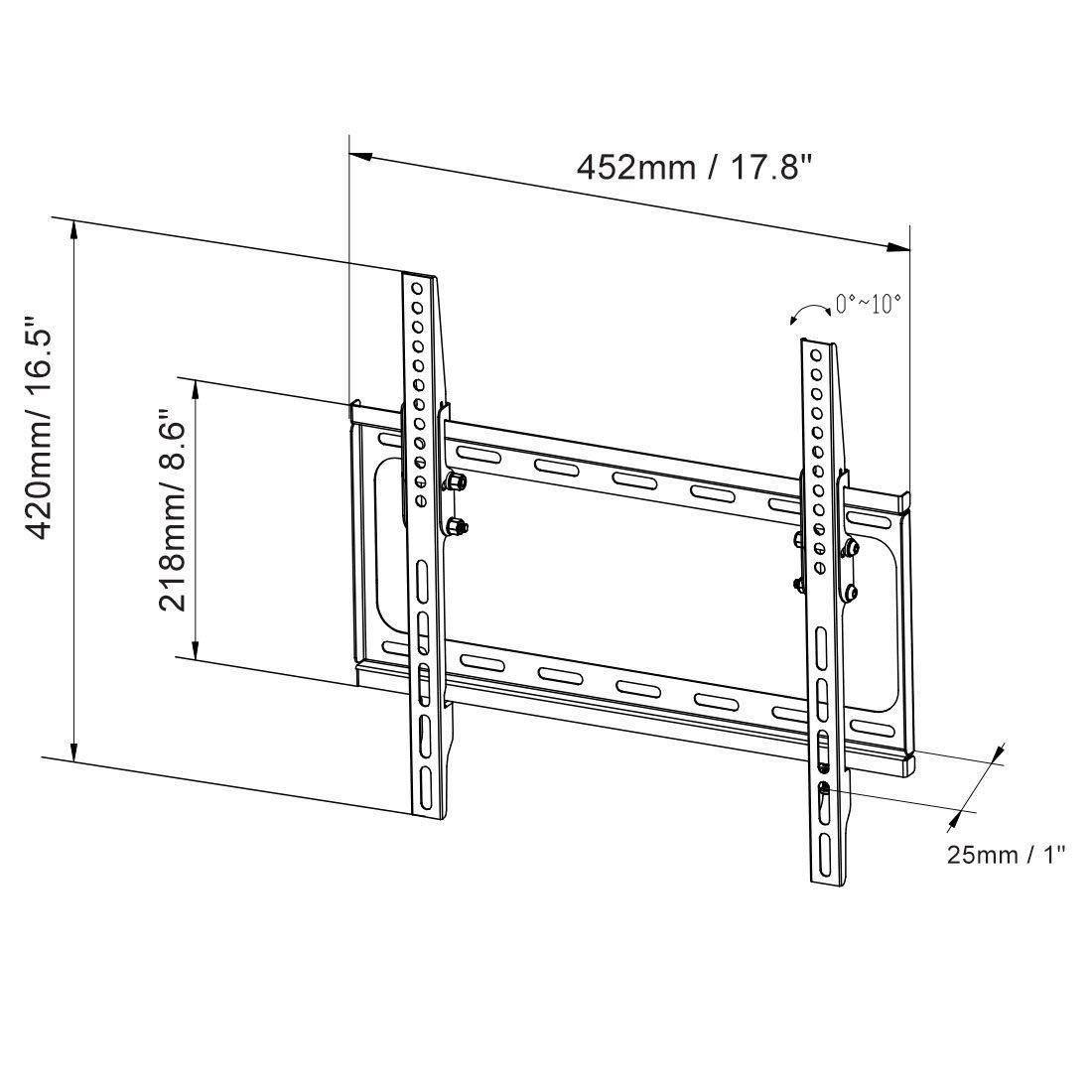 FLEXIMOUNTS T012 Tilt TV Wall Mount Bracket for most 26-50 Samsung Coby LG VIZIO Sharp Sony Toshiba Seiki LCD LED Plasma flat sc