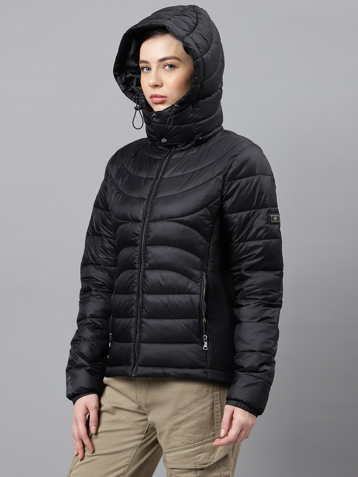 Woods Black Quilted Jacket