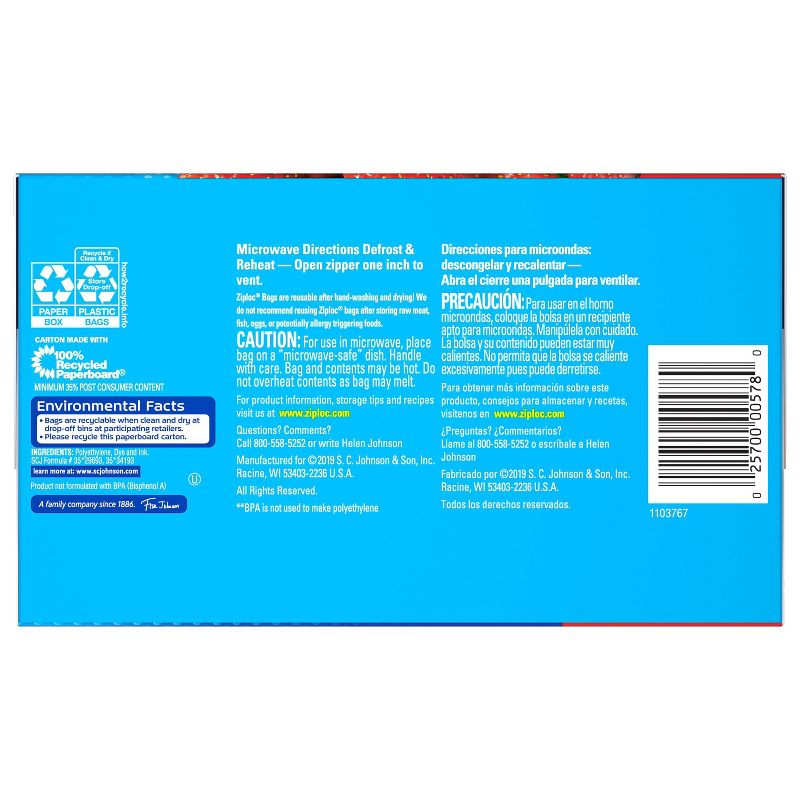 Ziploc Grip N Seal Super Mega Pack Storage Quart - 100ct