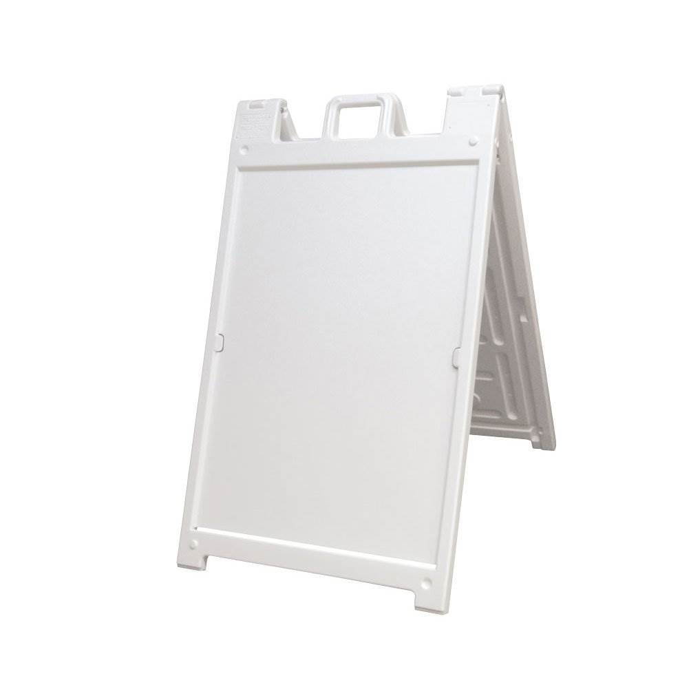 Deluxe Signicade A-Frame Sidewalk Curb Sign with Quick-Change System, White