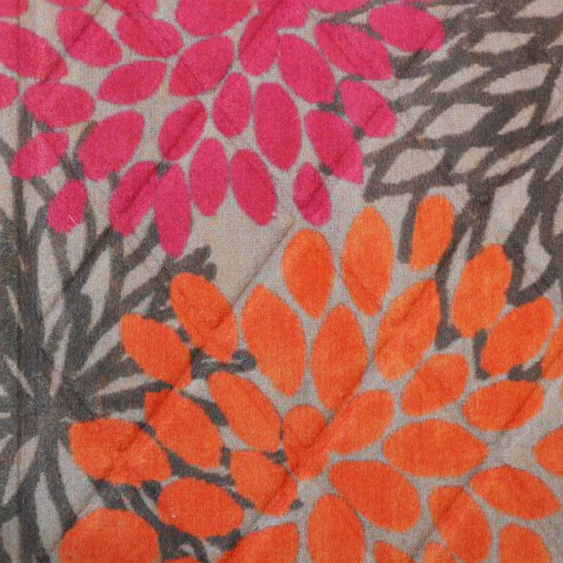 1'5"x2'5" Rectangle Pressed or Molded Floral Accent Rug Pink - Sunnydaze Decor