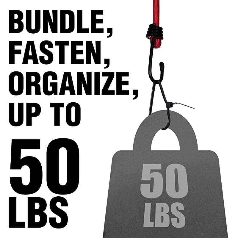 ZipIts Releasable Cable Ties 8 Inch 50 Lb Zip Ties 20 Pieces Assortment 10 Pieces Natural 10 Pieces UV Black UL Listed Contractor Quality Industrial Strength