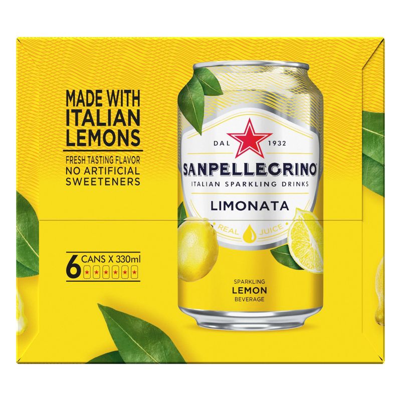 Sanpellegrino Lemon/Limonata Italian Sparkling Drinks - 6pk/11.15 fl oz Cans