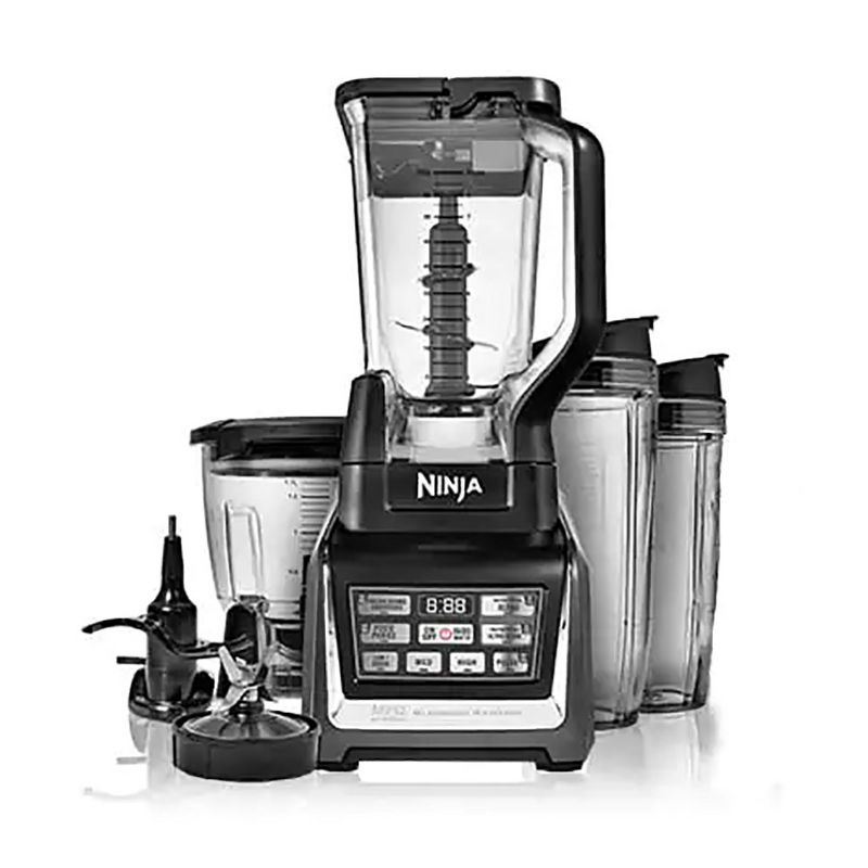 Ninja BL682Q 1,500 Watt Kitchen Countertop Blender System with Innovative Auto iQ Technology and Professional Accessories (Certified Refurbished)