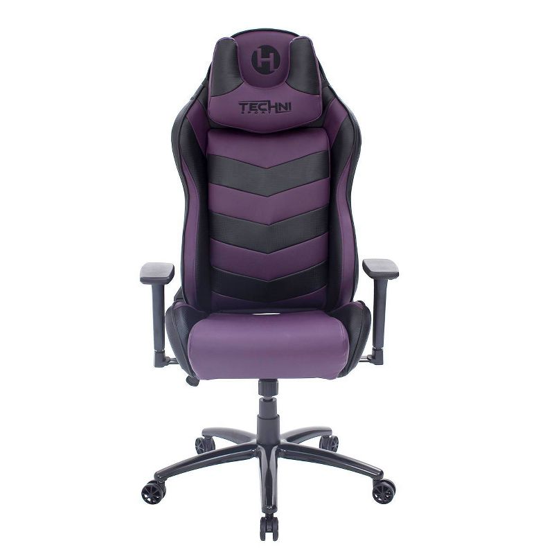 Ergonomic High Back Racer Style Video Gaming Chair Purple - Techni Sport