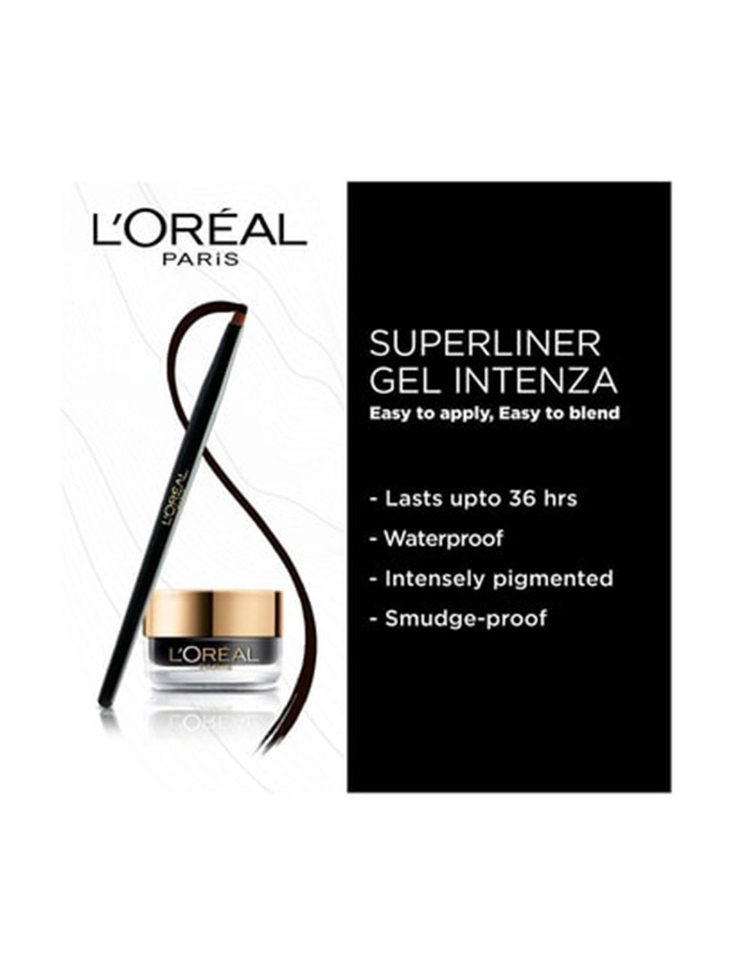 L'Oreal Paris Super Liner Gel Intenza 36H - Profound Black, 2.8g