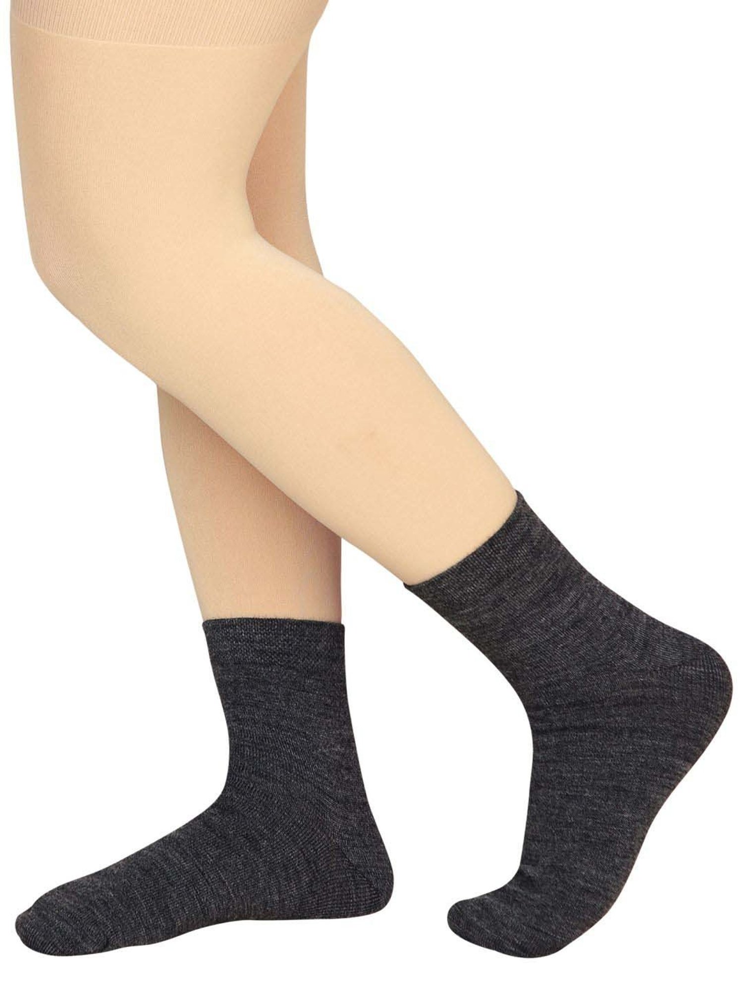 Bodycare Anthra Melange Ankle Socks - Pack Of 3