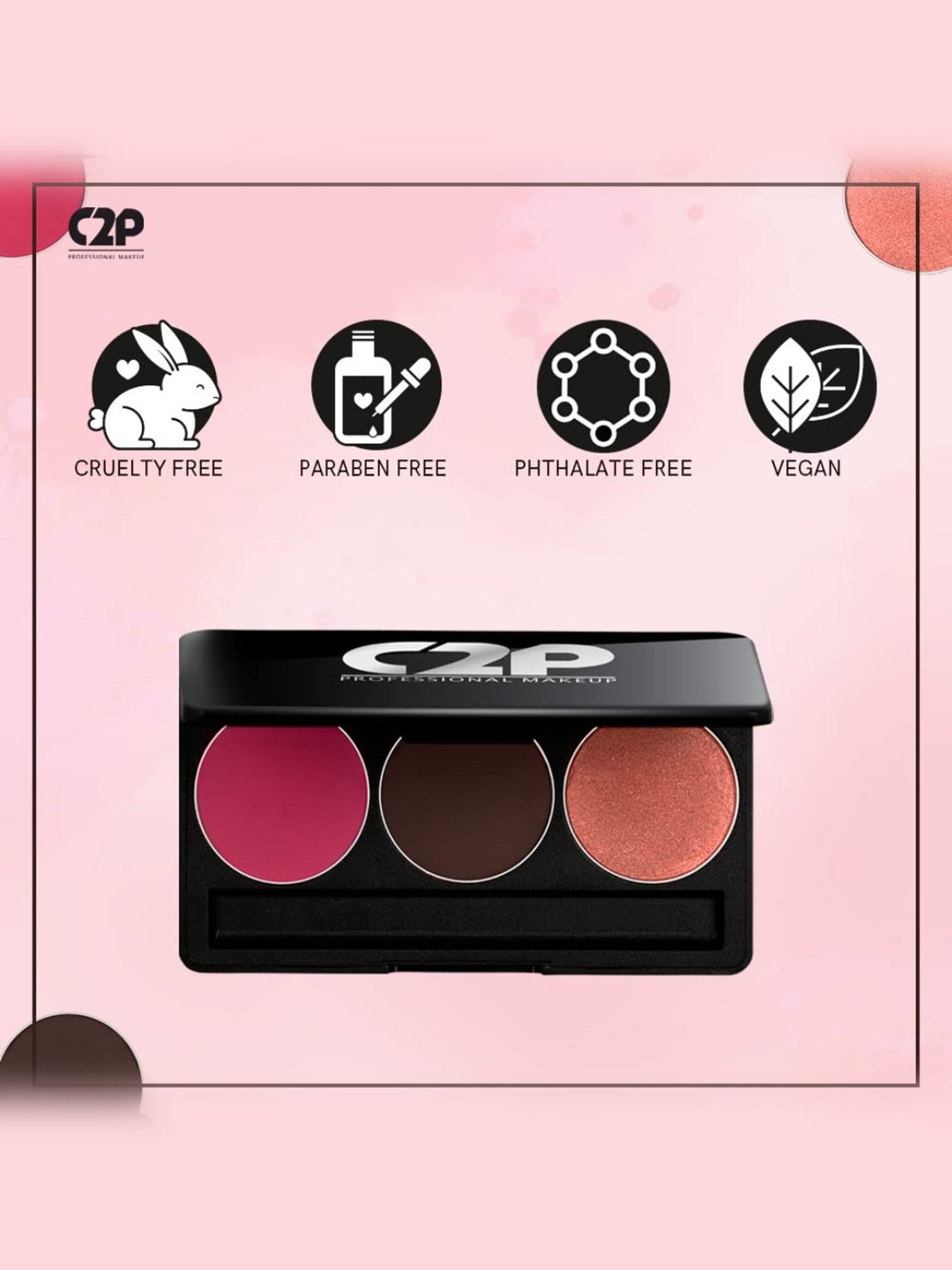 C2P PROFESSIONAL MAKEUP Trio_2 Face Palette - 13 gm