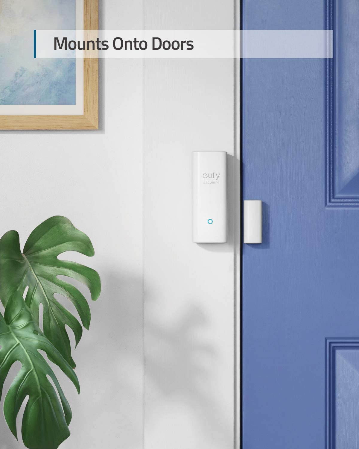 eufy Security Entry Sensor, Detects Opened and Closed Doors or Windows, Sends Alerts, Triggers Siren, 2-Year Battery Life, Requires eufy Security HomeBase, Links with HomeBase-Connected Devices