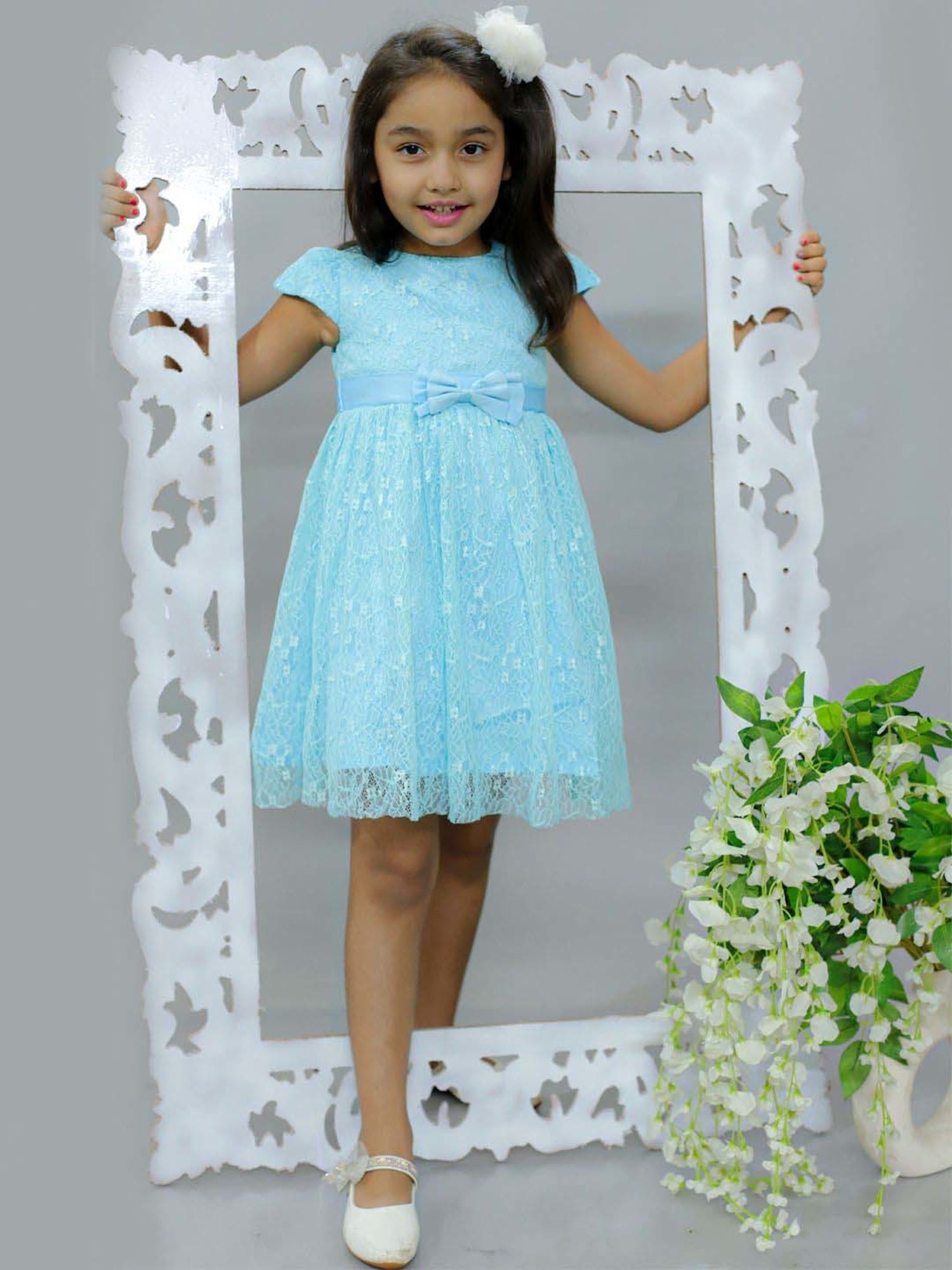 KidsDew Blue Flared Fit Dress