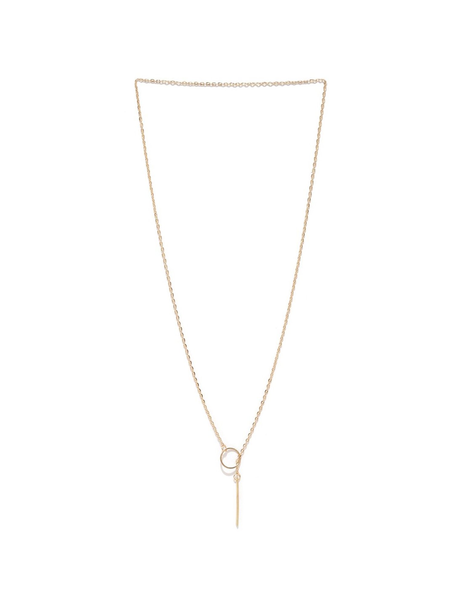Oomph Gold Snake Chain & Lariat Necklace - Set of 2