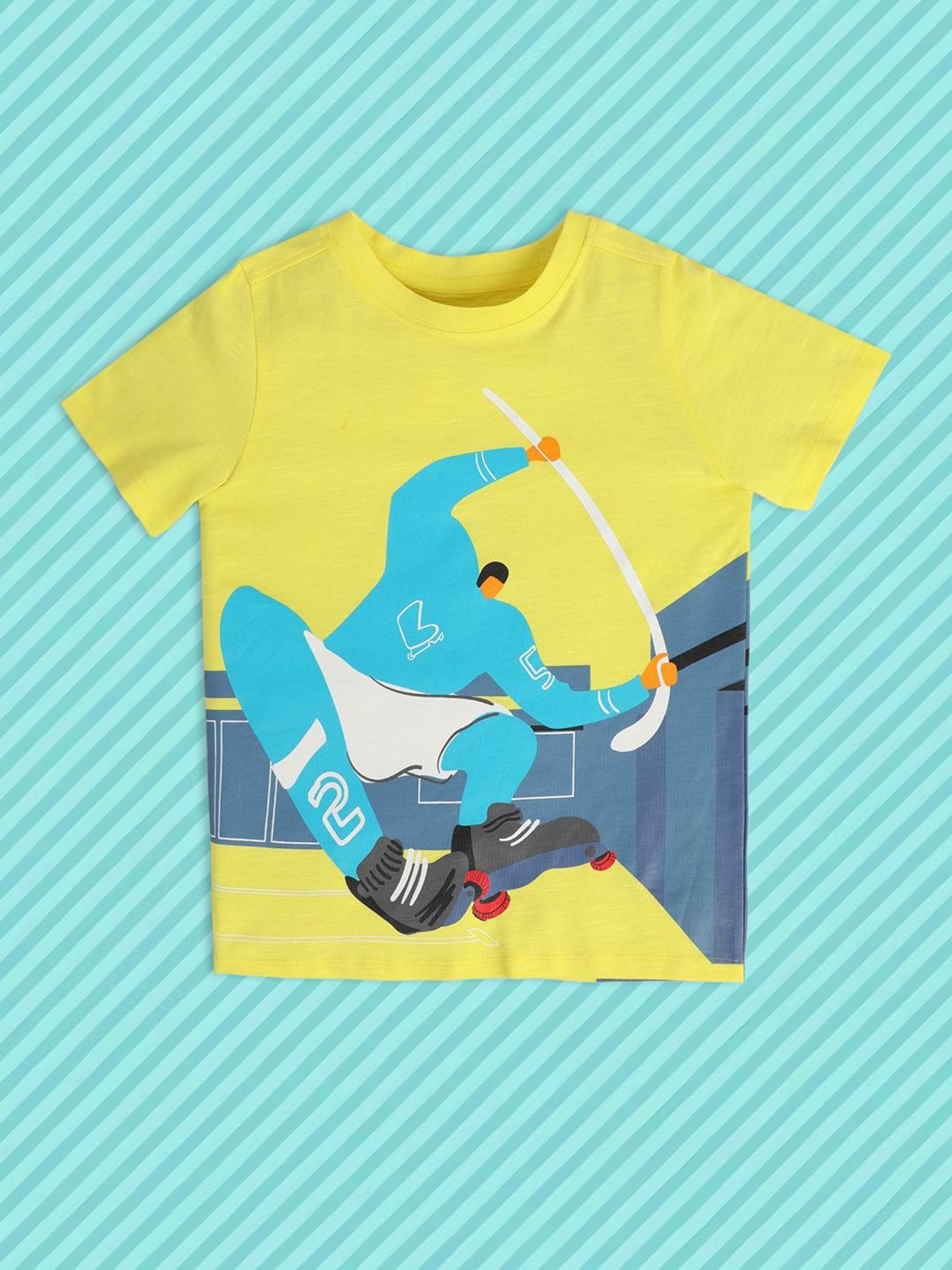 MINIKLUB Kids Yellow Printed T-Shirt