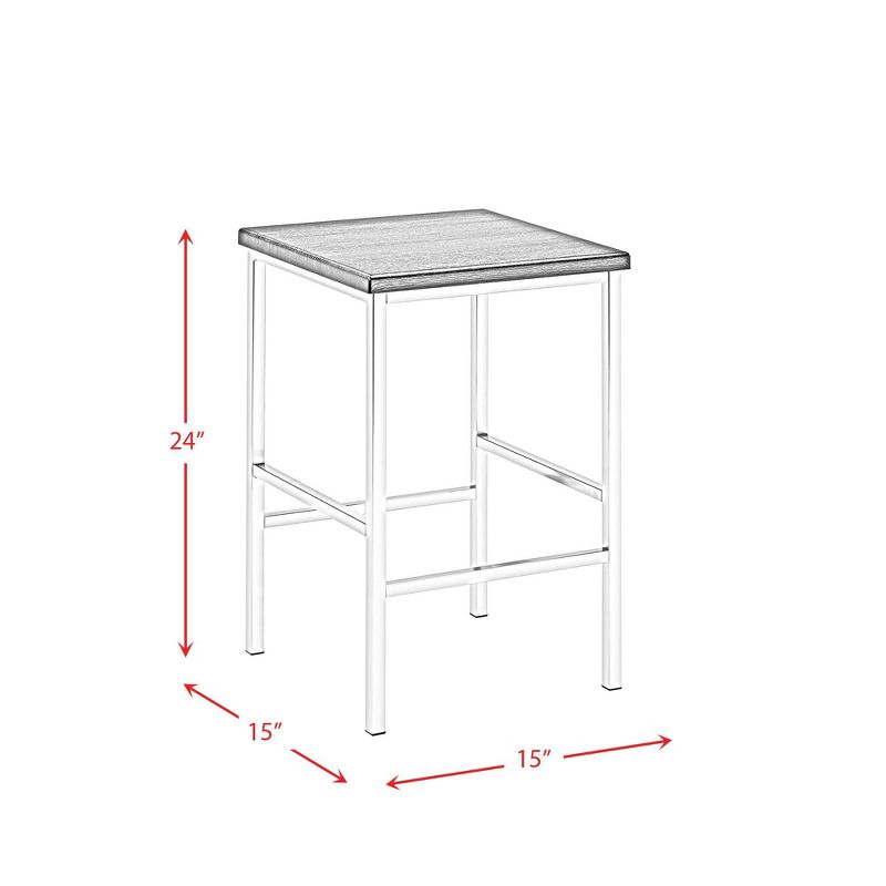 Harper Multipurpose Bar Table Set Chrome - Picket House Furnishings
