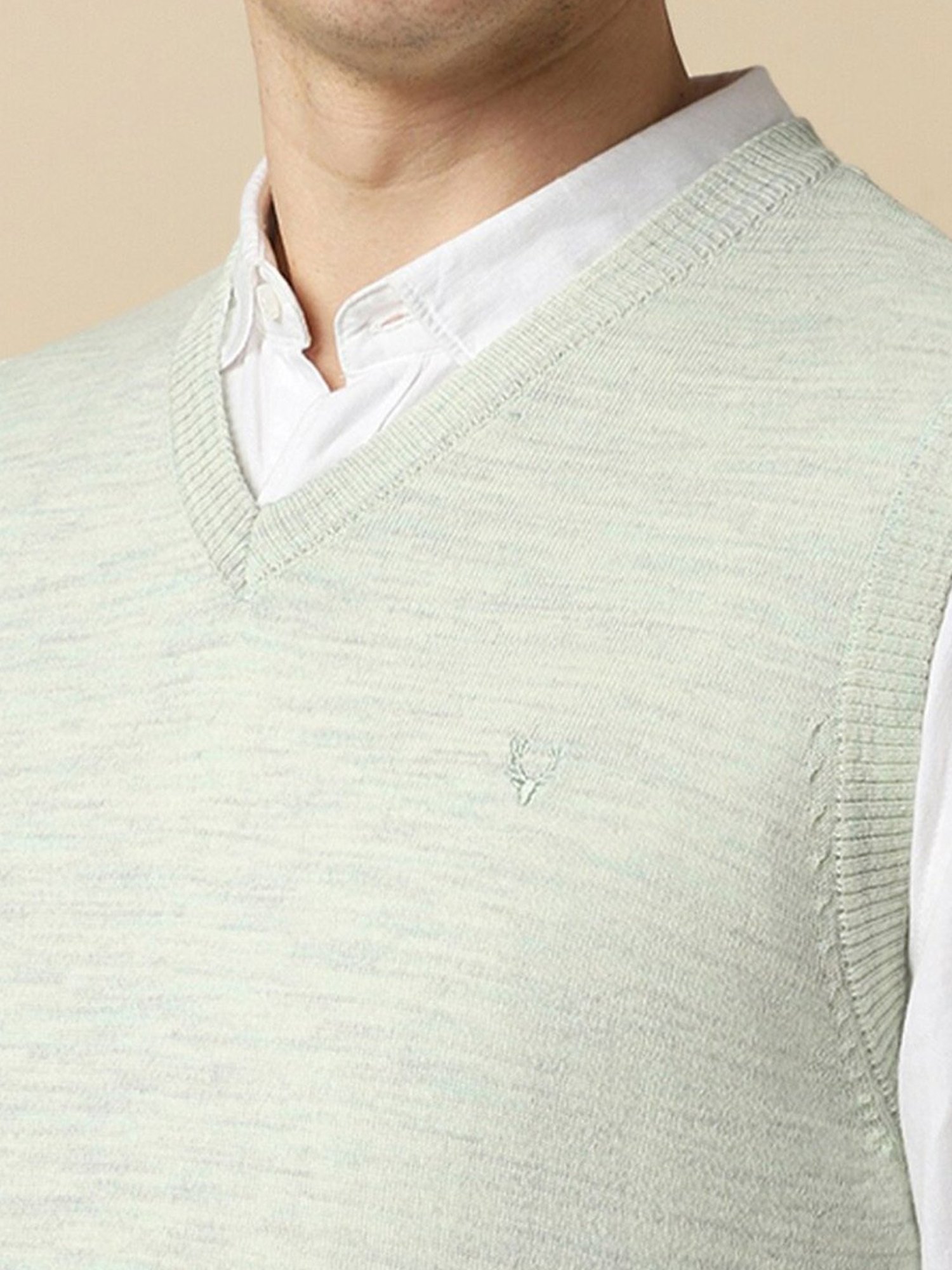 Allen Solly Green Regular Fit Sweater