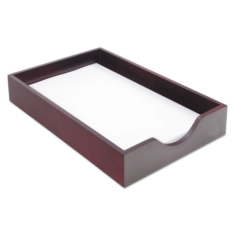 Carver Hardwood Legal Stackable Desk Tray Mahogany 07223