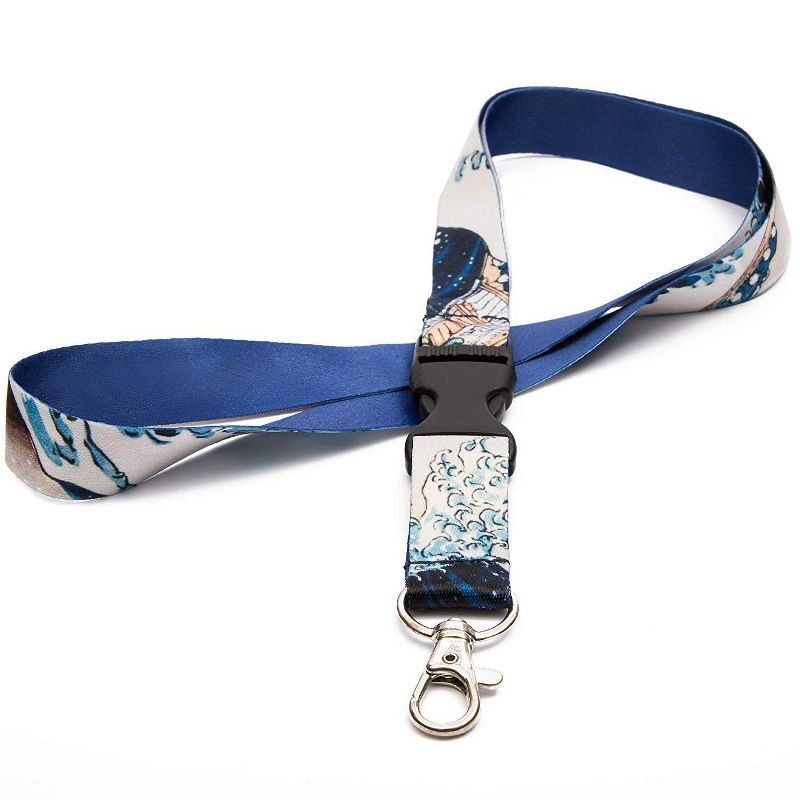 The Gifted Stationary 6 Pack Hokusai Print Neck Lanyard for Keys and ID Badges, 3 Designs (22.5 In)
