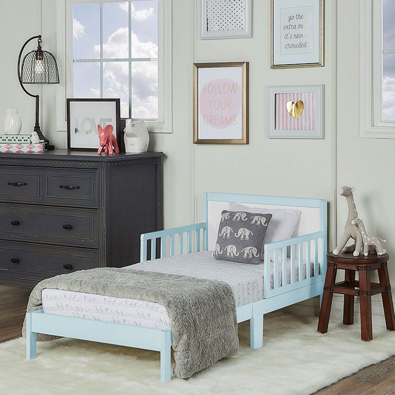 Wood Brookside Toddler Bed in Sky Blue - Dream On Me