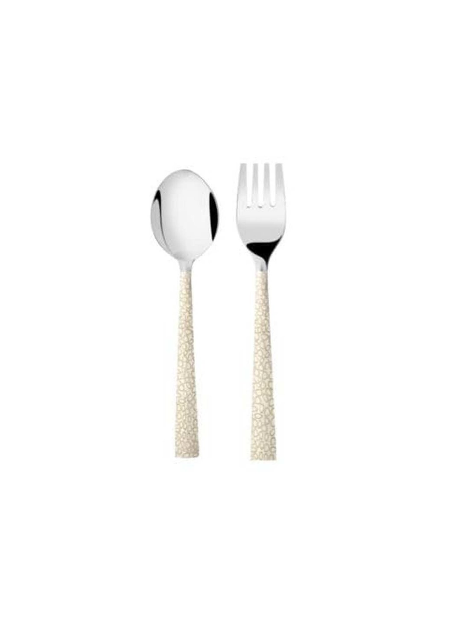 FnS Pebble Silver Stainless Steel Cutlery - Set of 12