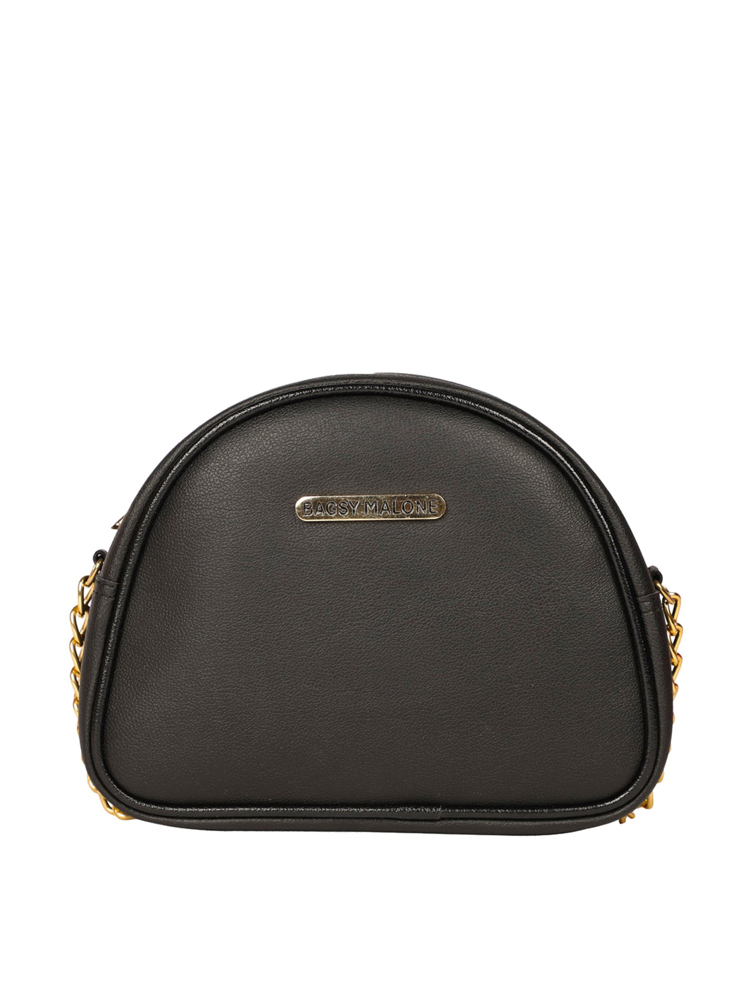 Bagsy Malone Black Solid Medium Handbag