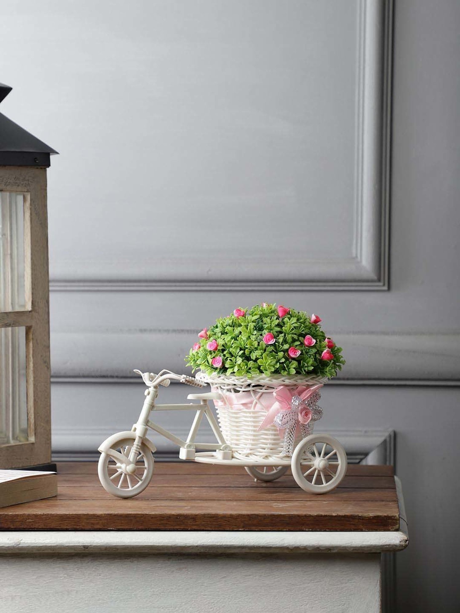 Foliyaj Multicolor Plastic Rickshaw Plant With Small Flowers