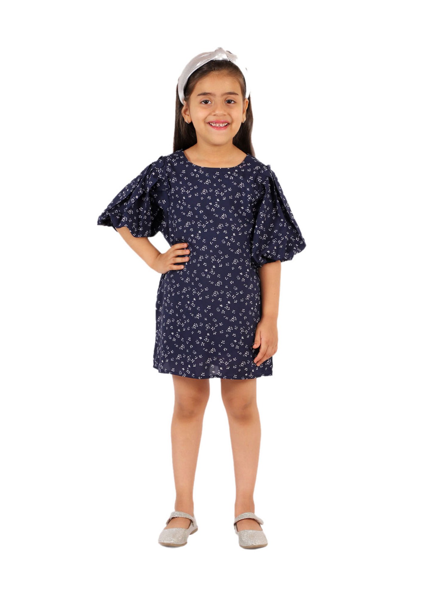 KidsDew Kids Navy Printed Dress