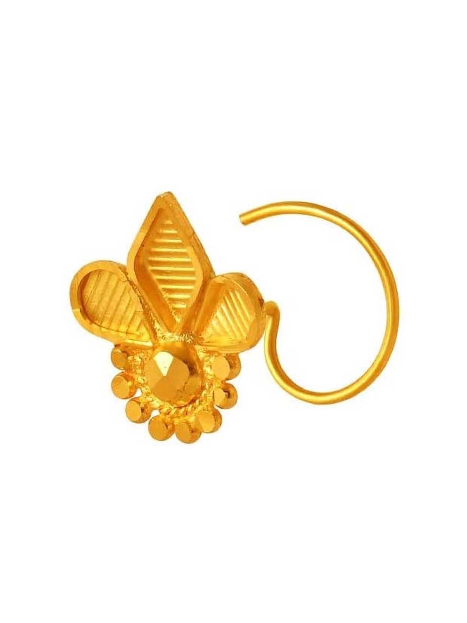 P.C. Chandra Jewellers 14k Gold Simple Nosepin