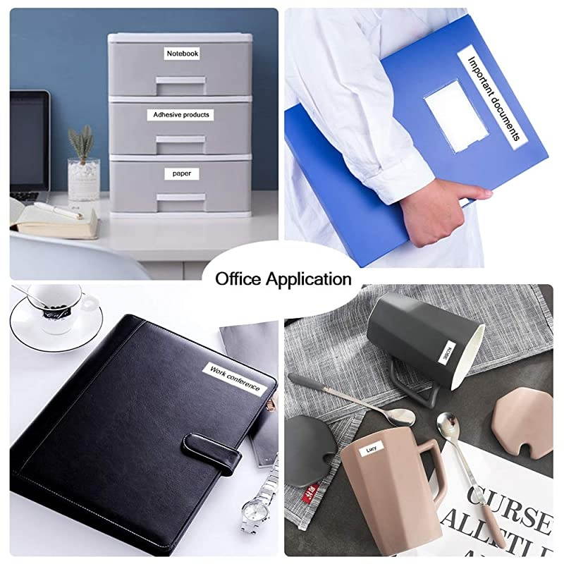 Compatible Label Tape Replace Dymo LetraTag Labeling Refills 91330 10697 S0721510 Black on White SelfAdhesive Paper Tape for DYMO LetraTag Label Maker LT100T 12 Inch x 13 feet 10 Pack