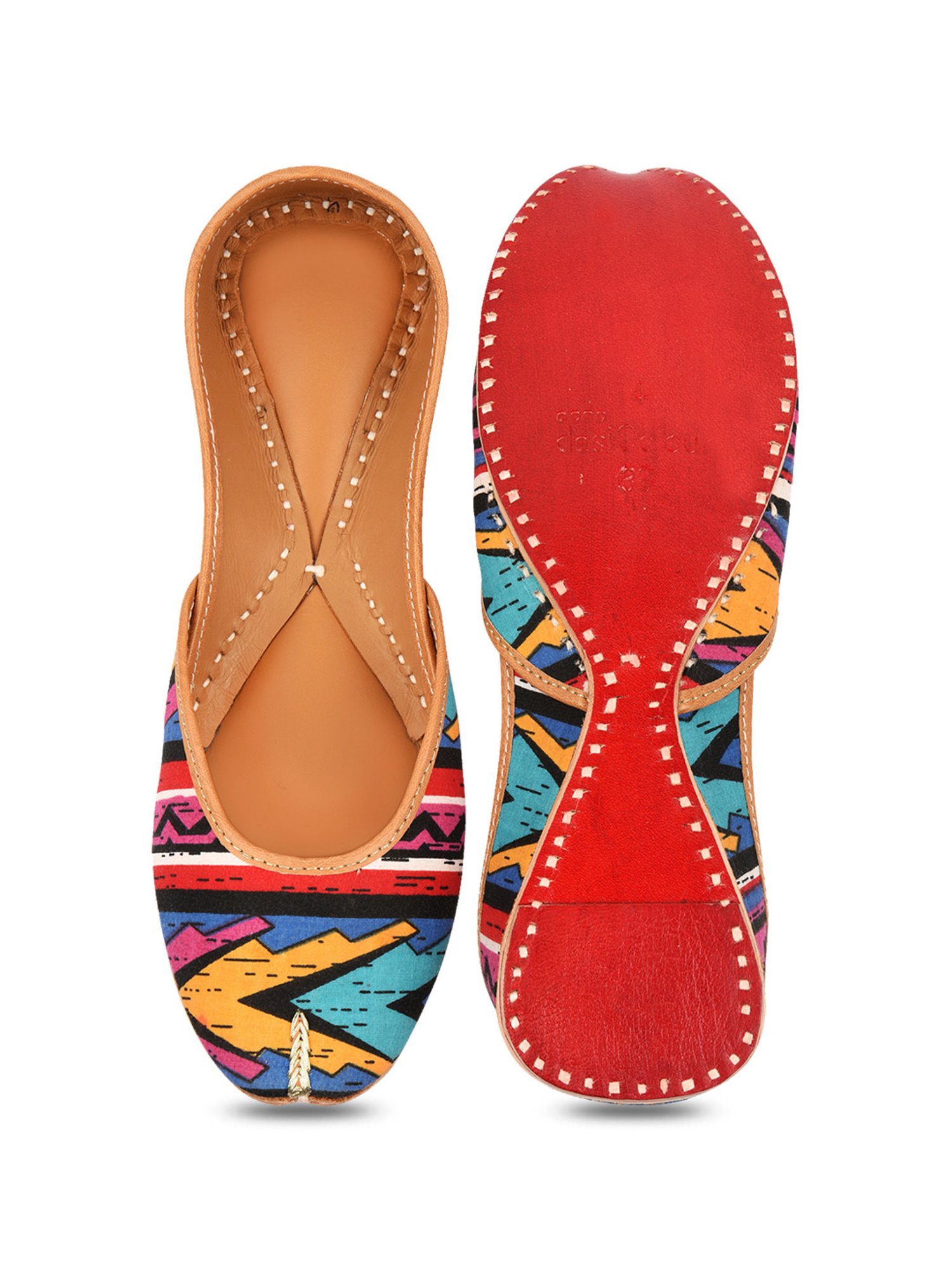 Desi Colour Women's Multicoloured Ethnic Juttis