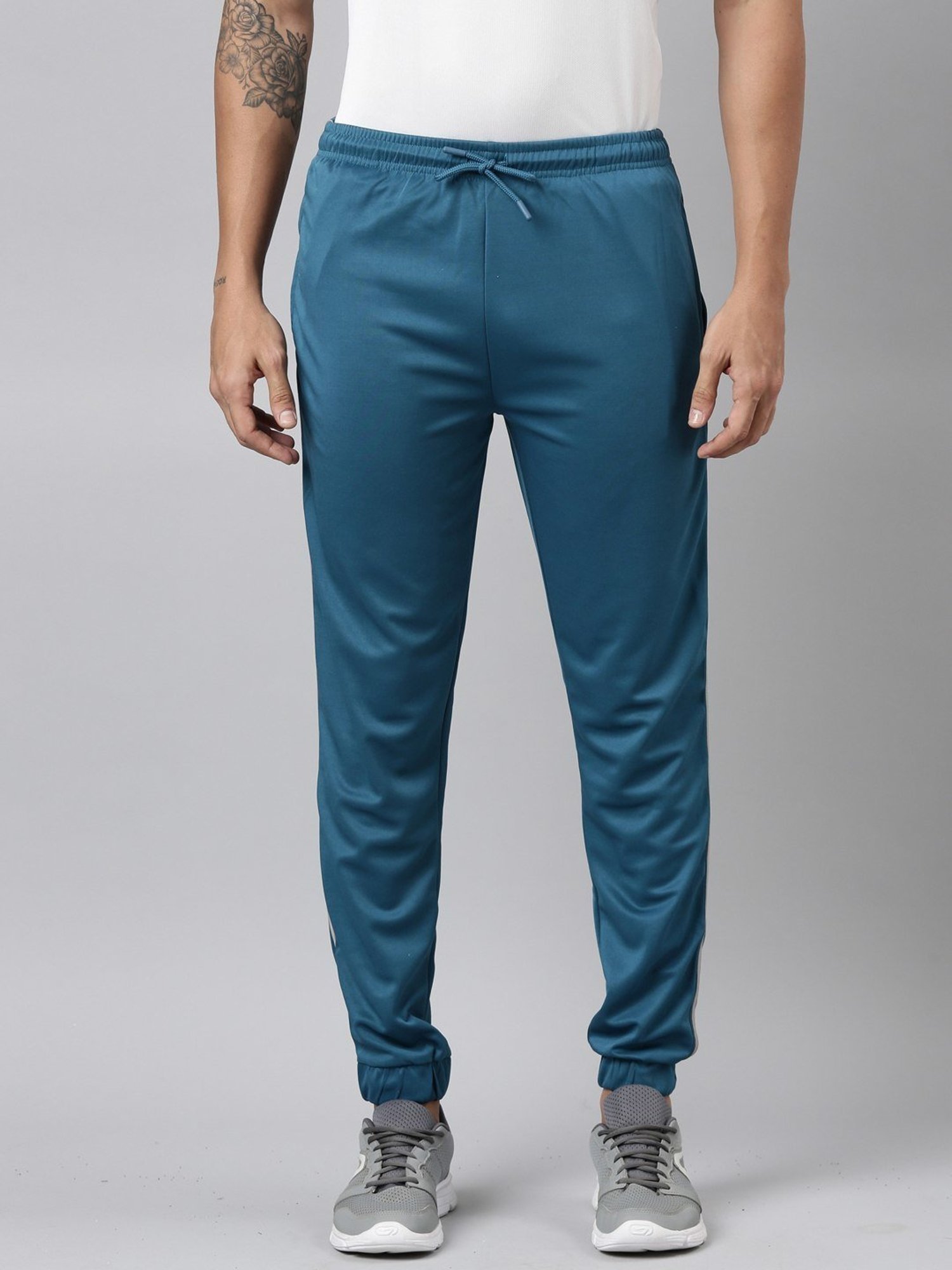 Dixcy Scott Originals Teal Cotton Regular Fit Sports Joggers