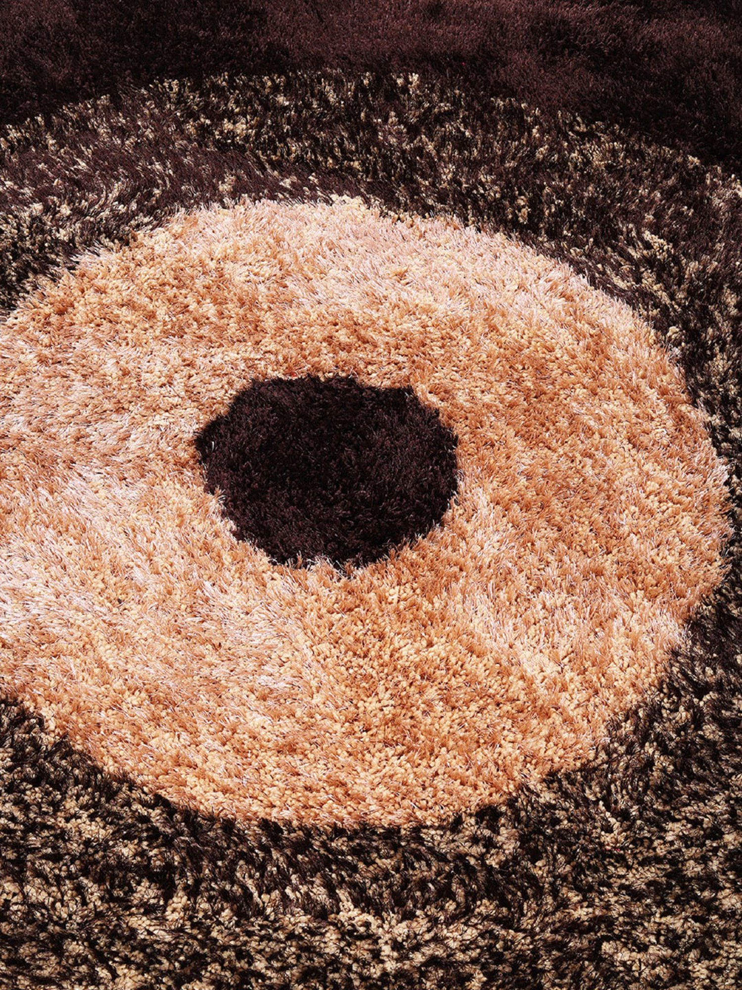 Romee Coffee Brown Polyester Geometric Carpets