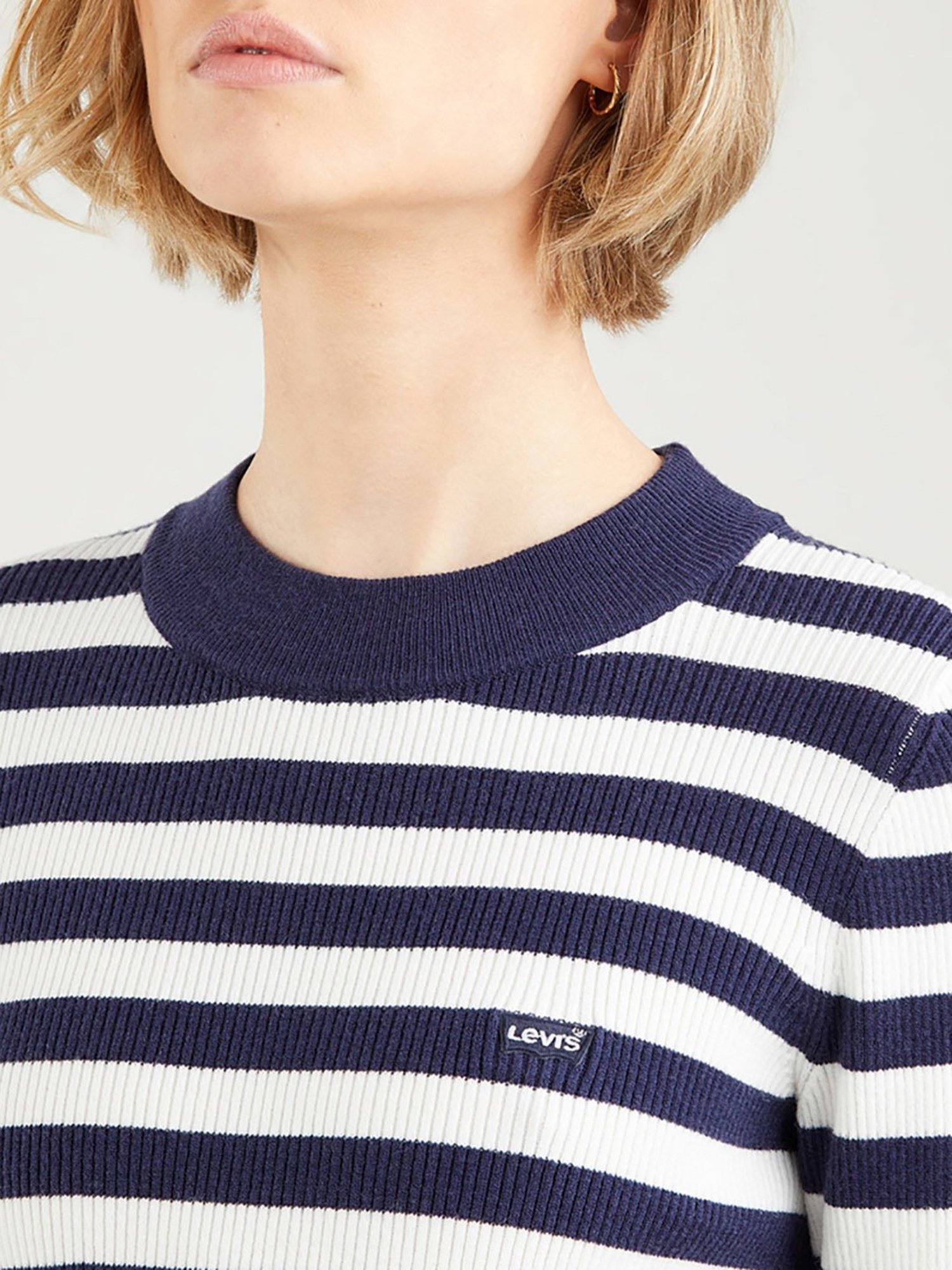 Levi's Blue & White Striped Sweater