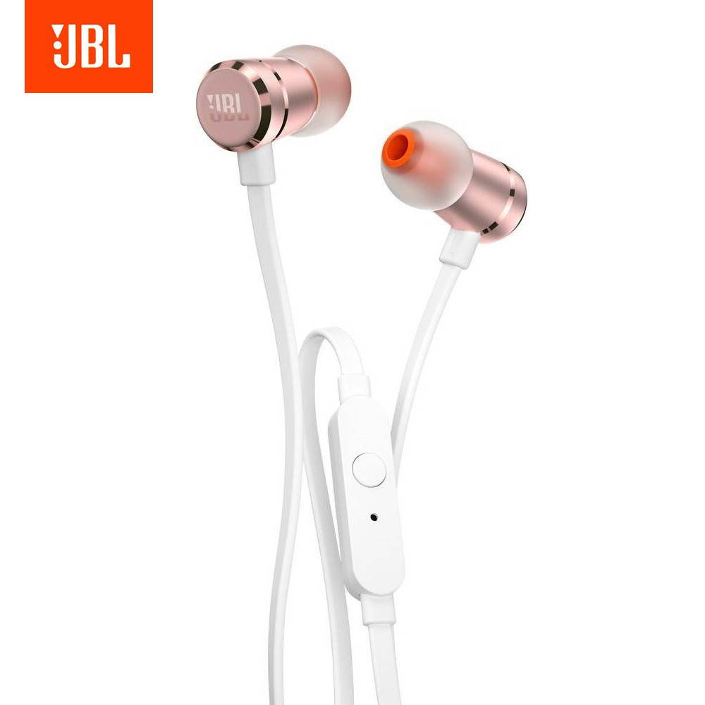 JBL T290 In-ear Headphones JBL Pure Bass Sound Earphones One Button Control 3.5mm Jack Wired Earpieces Portable Headset with Microphone For Mobile Phone Tablet