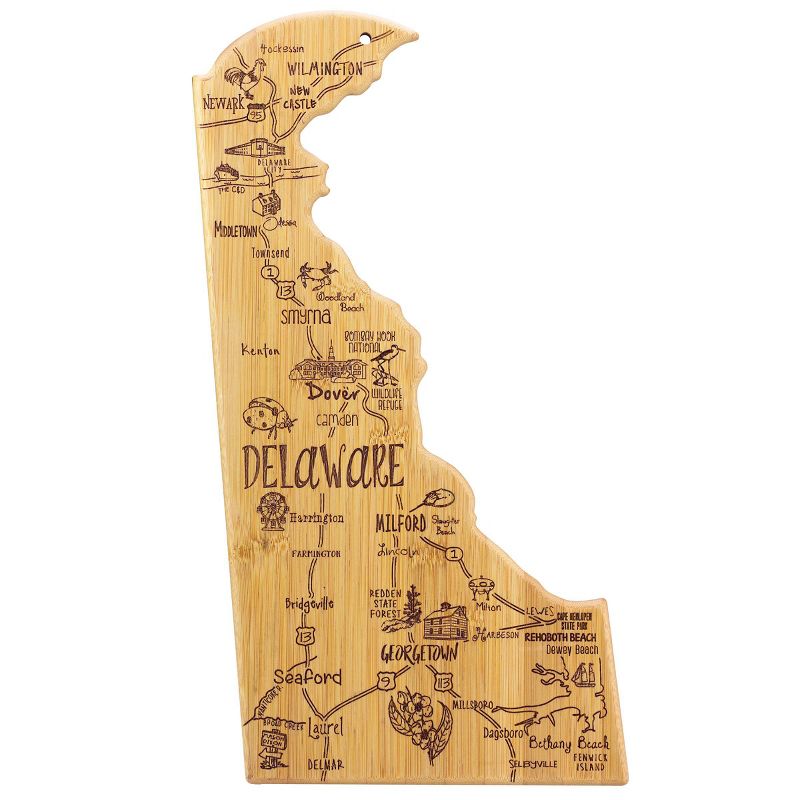 Totally Bamboo Destination Delaware Serving and Cutting Board