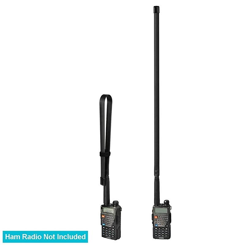 Dual Band VHF UHF 136520MHz 283 inch Foldable CS Tactical SMA Female Ham Radio Antenna for Kenwood Wouxun Baofeng BFF8HP UV5R UV82 BF888S GT3 Handheld Ham Two Way Radio Walkie Talkie