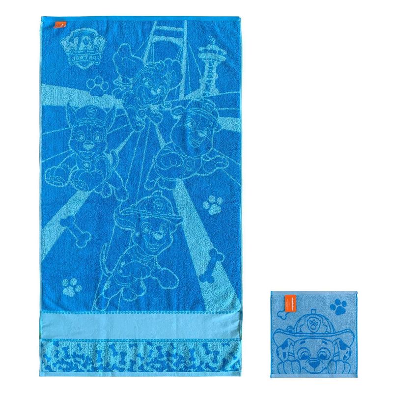 2pc PAW Patrol Power Leaps Bath Towel and Washcloth Set