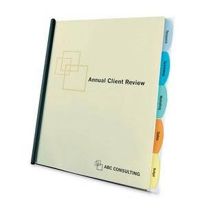 GBC Polypropylene View-Tab Report Cover Binding Bar Letter Holds 20 Pages Clear