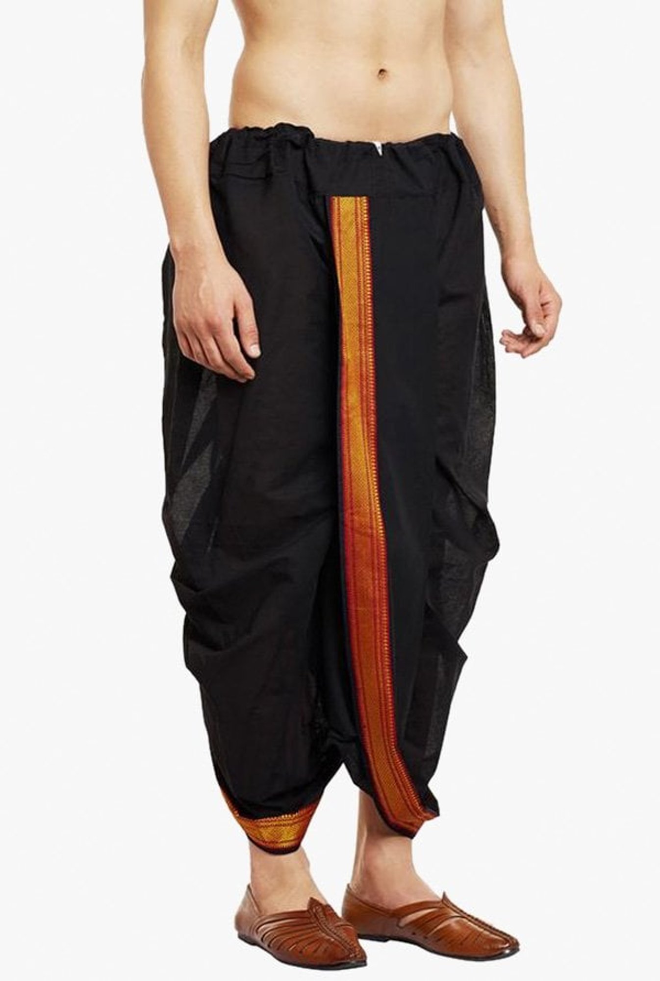Sojanya Black Regular Fit Cotton Dhoti Pants