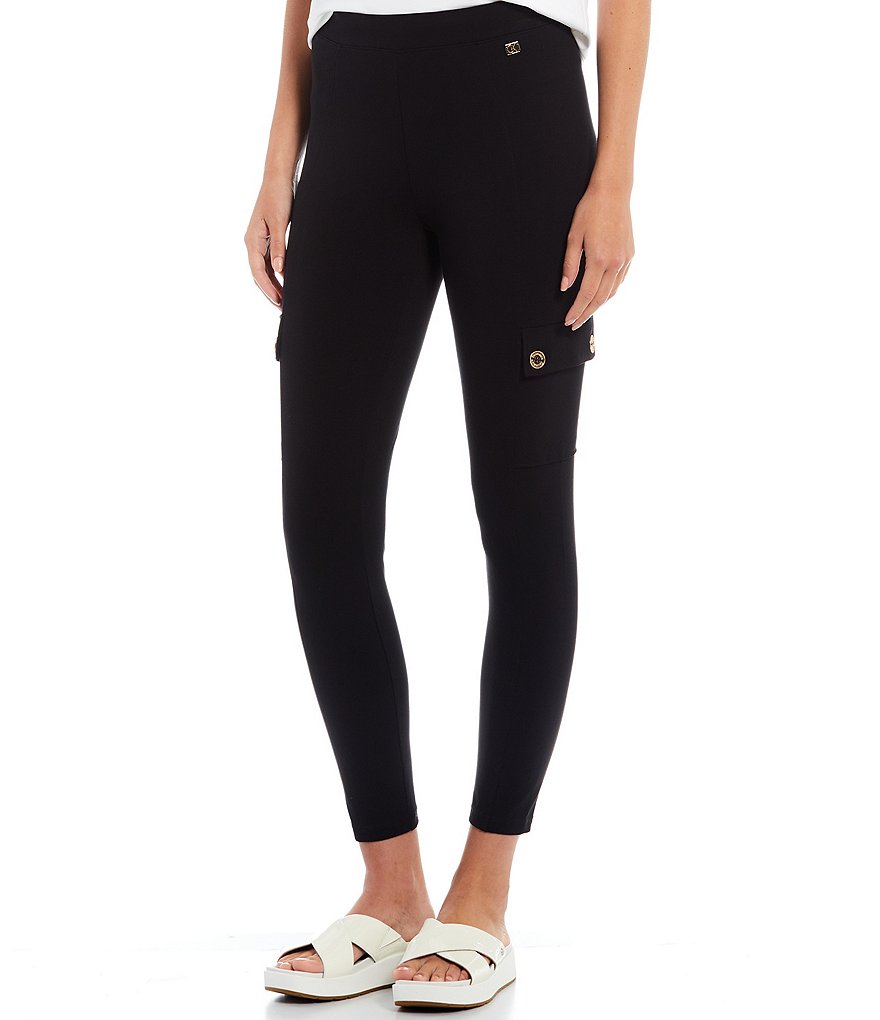 Calvin Klein Pull-On Cargo-Pocket Knit Leggings