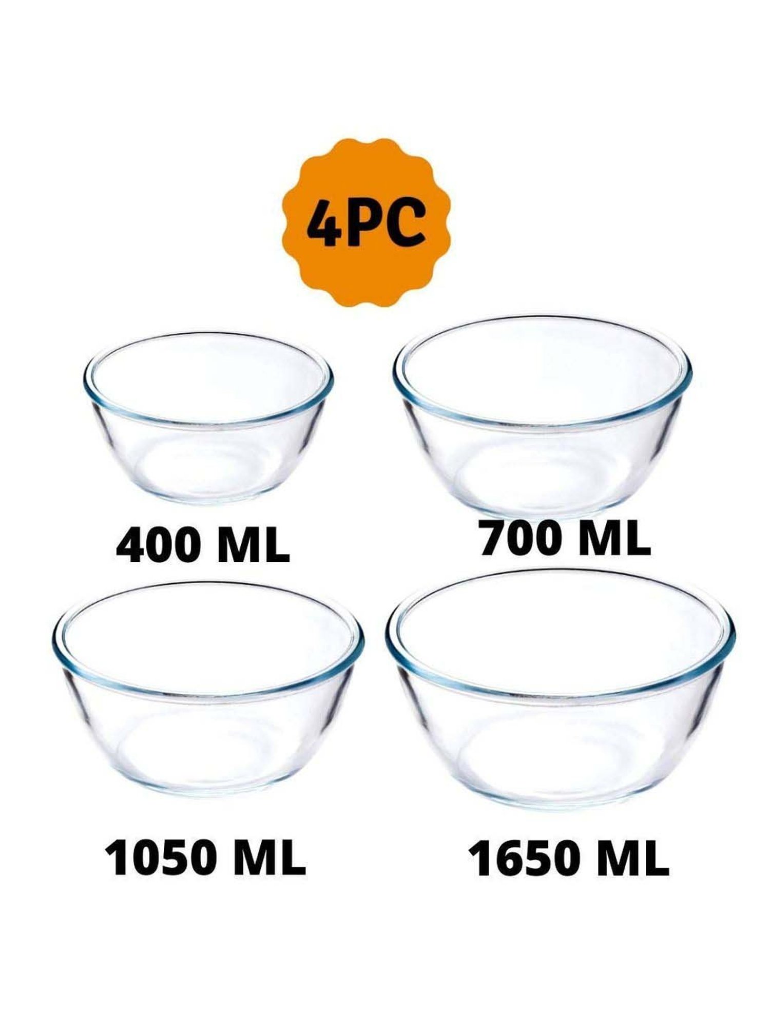 HAZEL Silver Stainless Steel Mixing Bowl - Set of 3 (2.1L)