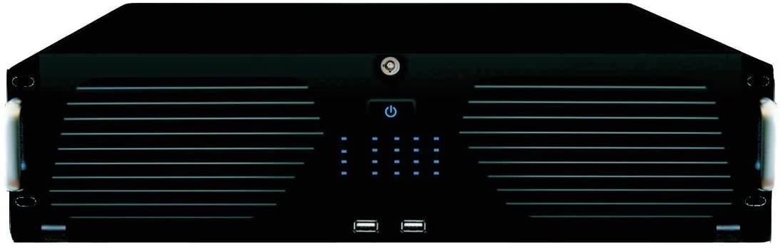 ACELEVEL 128CH 2U 4K & H.265 NVR, 512 Mbps/512 Mbps, HDMI/VGA, 16 SATA, 1 e-SATA, Smart Search, RAID 8MP Titanium GUI NVR Server,HDD(Not Included), Supports Superlive Plus & Superlive Pro(Phone App)