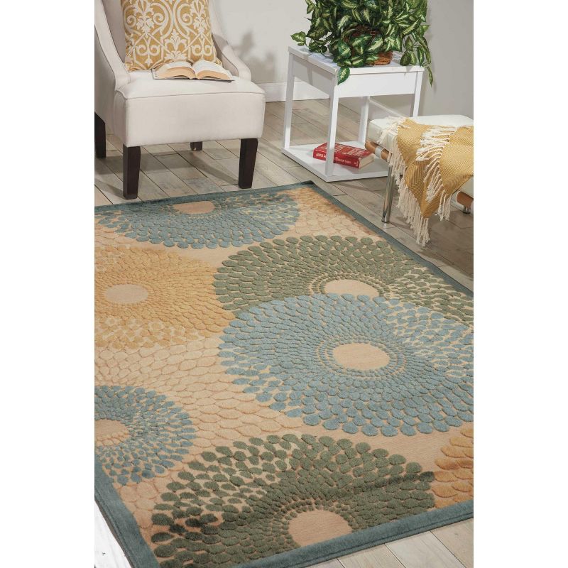 7'9"x10'10" Rectangle Loomed Area Rug Blue - Nourison